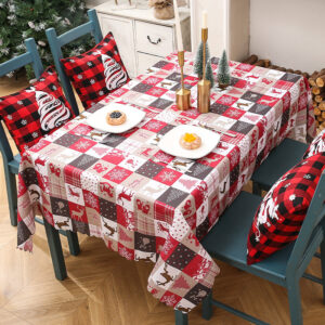 Tovaglia Natalizia Stampata in Poliestere – Decorazioni Creative per Tavola, Festa e Casa