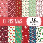 Carta Scrapbook Natalizie – Set di 12 Fogli Decorativi