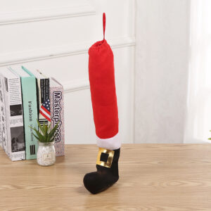 Copri Gambe Sedia Natalizi – Calze Rosse Decorative per Sedie