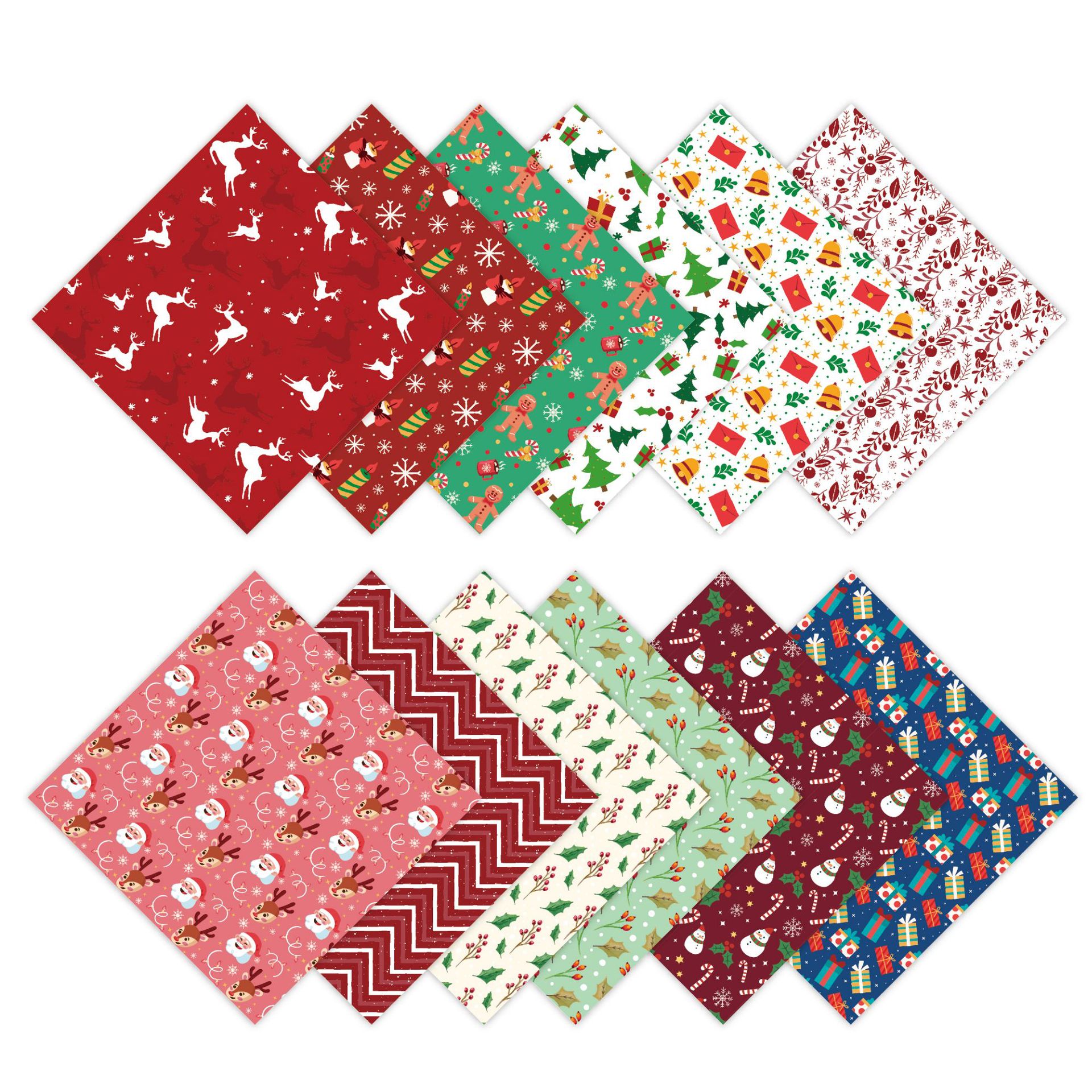 Carta Scrapbook Natalizie – Set di 12 Fogli Decorativi Carta Scrapbook Natalizie – Set di 12 Fogli Decorativi - immagine 4