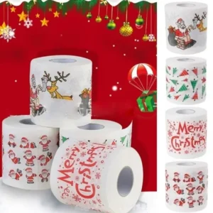 Christmas Pattern Printing Roll Toilet Paper Household Tissue Bathroom Web Q0KD Christmas Pattern Printing Roll Toilet Paper Household Tissue Bathroom Web Q0KD