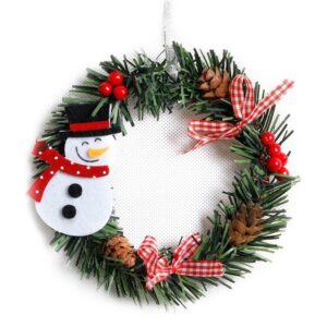 Ghirlanda Natalizia Decorativa in PVC – Ø 15 cm, Perfetta per Casa e Albero di Natale