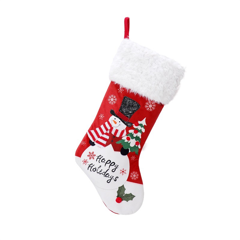Calze Natalizie in Velluto Rosso/Verde | Edizione Babbo Natale e Pupazzo di Neve Calze Natalizie in Velluto Rosso/Verde | Edizione Babbo Natale e Pupazzo di Neve - immagine 7