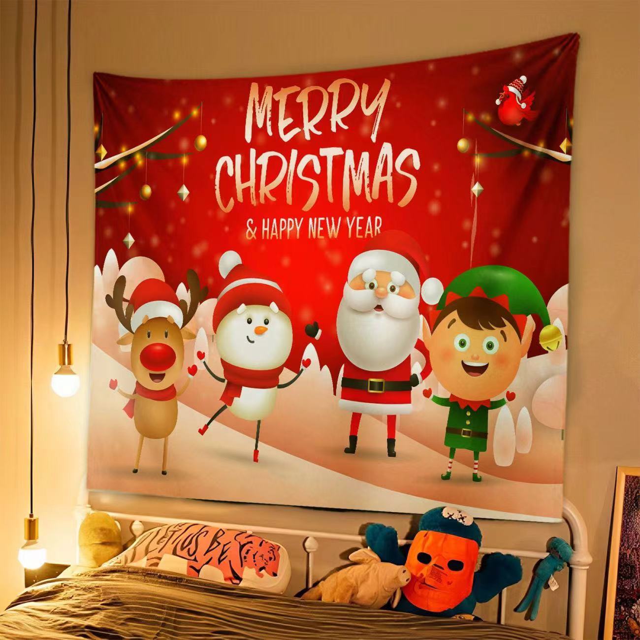Telo da Parete Natalizio in Poliestere | Arazzo Decorativo Merry Christmas Telo da Parete Natalizio in Poliestere | Arazzo Decorativo Merry Christmas - immagine 17