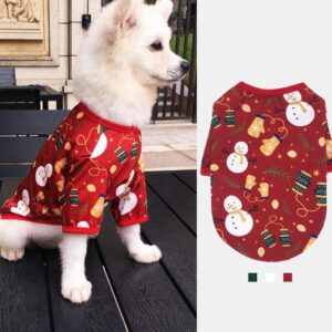 Vestito di Natale per Cani | Maglia Calda con Motivi Natalizi