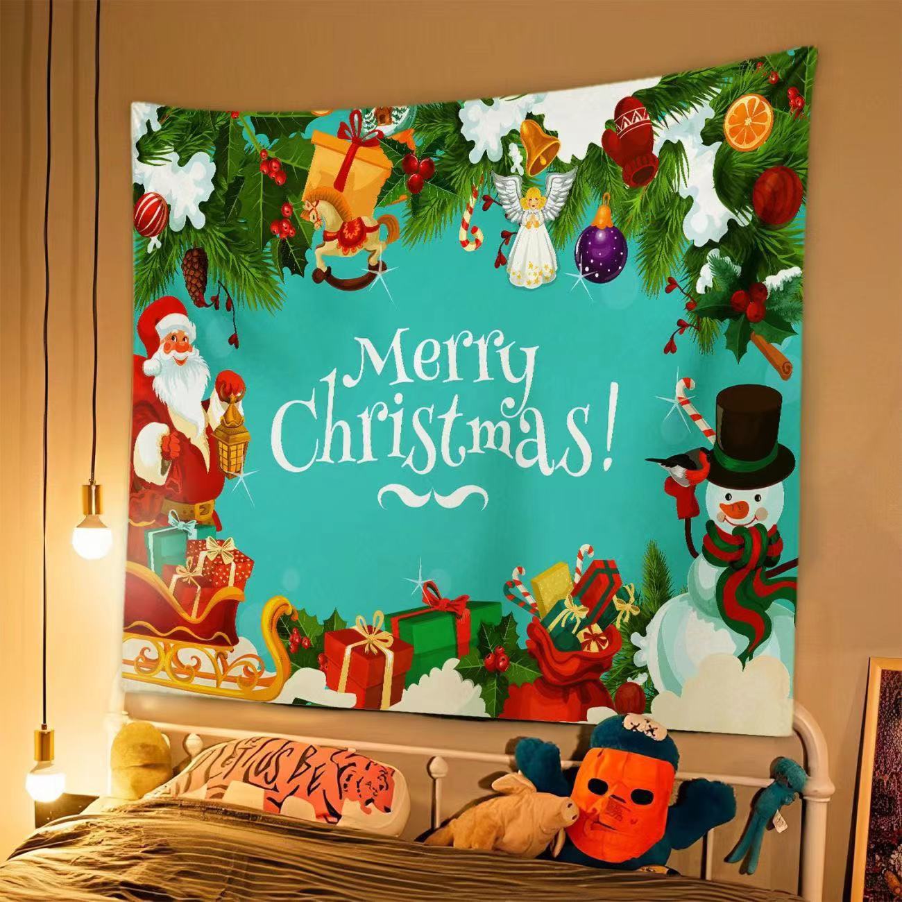 Telo da Parete Natalizio in Poliestere | Arazzo Decorativo Merry Christmas Telo da Parete Natalizio in Poliestere | Arazzo Decorativo Merry Christmas - immagine 16
