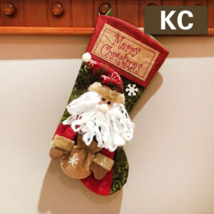 Calza Natalizia Portaregali 25×50 cm – Decorazione Natalizia per Camino, Casa e Albero di Natale