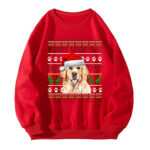 Felpa Natalizia da Donna in Cotone Eco-Friendly – Stampa Cartoon “Merry Woof-Mas”, Vestibilità Comoda