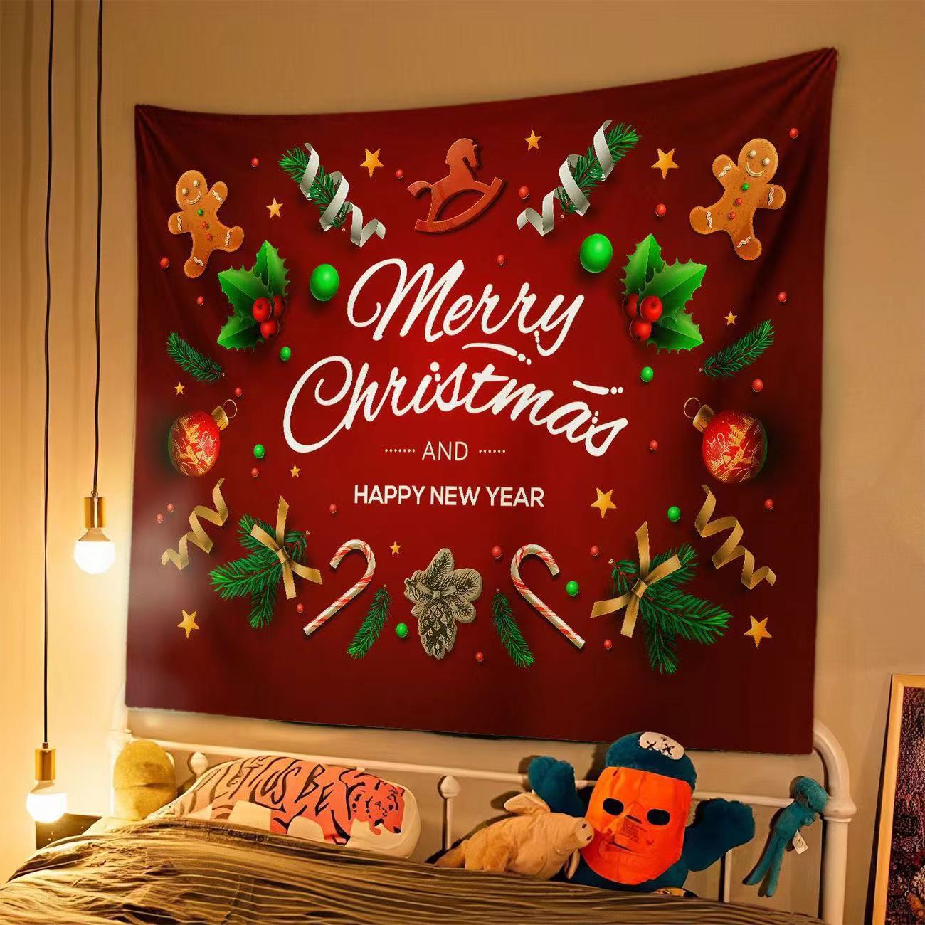 Telo da Parete Natalizio in Poliestere | Arazzo Decorativo Merry Christmas Telo da Parete Natalizio in Poliestere | Arazzo Decorativo Merry Christmas - immagine 19