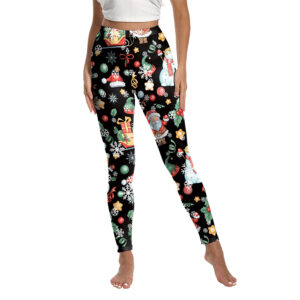 Leggings Natalizi da Donna in Poliestere e Spandex – Stile Irlandese, Fitness e Tempo Libero Leggings Natalizi da Donna in Poliestere e Spandex – Stile Irlandese, Fitness e Tempo Libero