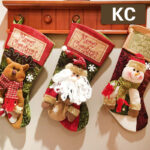 Calza Natalizia Portaregali 25×50 cm – Decorazione Natalizia per Camino, Casa e Albero di Natale